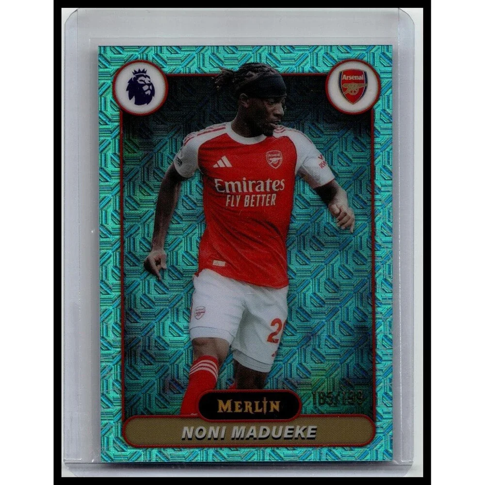 2026 Merlin Premier League #15 Noni Madueke Aqua Mojo Refractor #/199